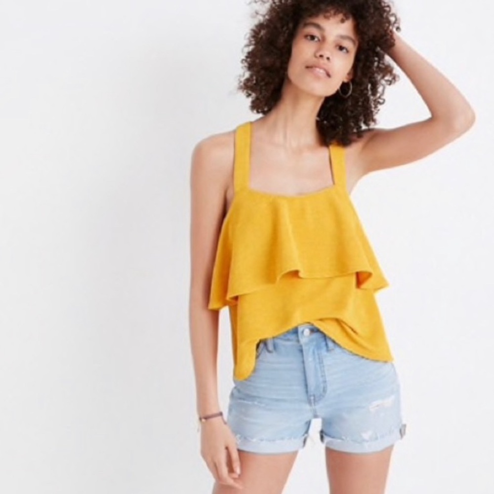 Madewell Texture & Thread Tiered Tank
